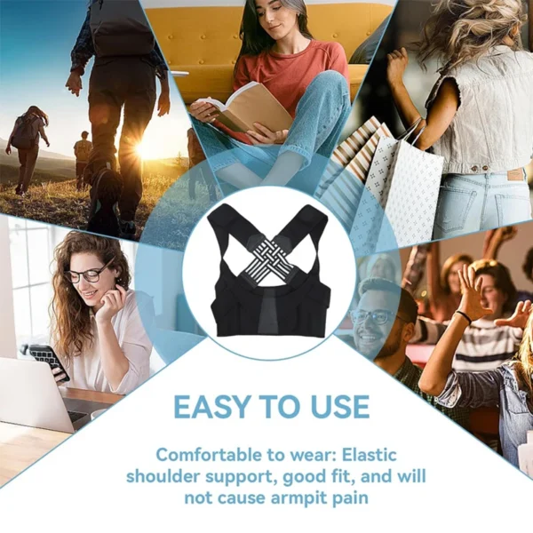 Back Posture Corrector Brace | Breathable Support Belt for Women, Students & Kids | Adjustable Shoulder Strap for Comfort - Image 3