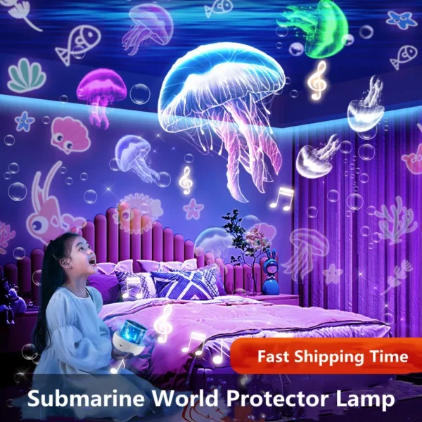 Starry Projector Night Light | Rotating Galaxy Lamp with Moon & Starlight Effects | Perfect Bedroom Decor & Kids' Gift - Image 3
