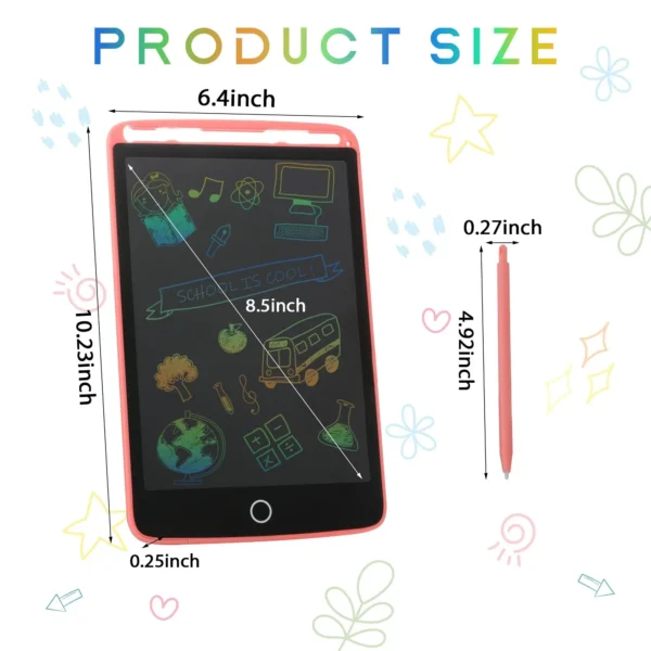 Efes Electronic Drawing Board | 8.5/10/12 Inch LCD Writing Tablet for Kids | Educational Painting Toy for Children - Image 4