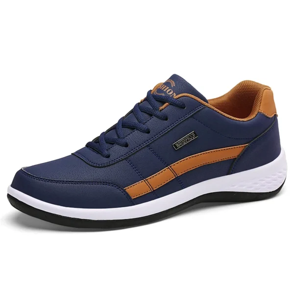 Men's Fashion Casual Shoes – Lightweight PU Leather Outdoor Lace-Up Sneakers | Comfortable & Trendy for Sports and Everyday Wear