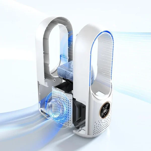 Bladeless Portable Mini Fan | Rechargeable Handheld Cooler | 6-Speed Silent Ventilator for Camping & Travel - Image 6