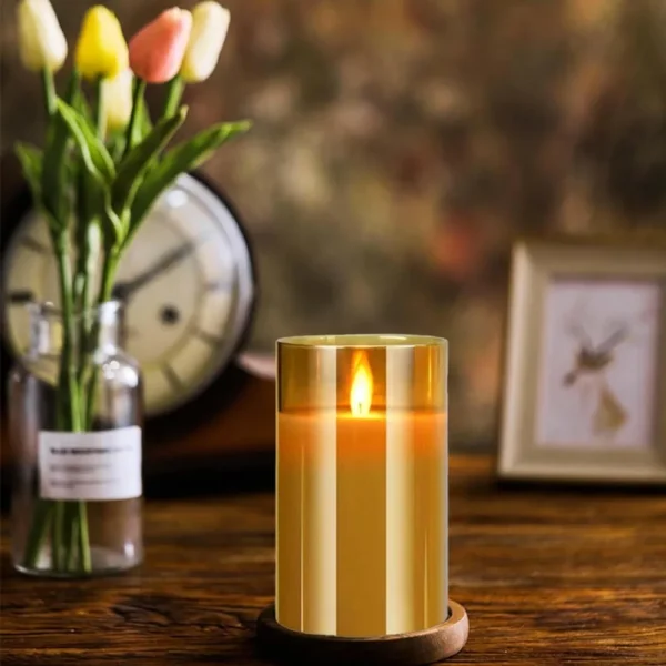 LED Electronic Candles | Acrylic Candle Decorations with Remote Control & Timer | Perfect for Christmas & Wedding Events - Image 6