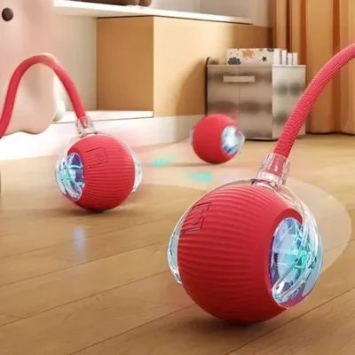 Cat Interactive Ball Toy | Automatic Rolling Ball with Tail, Rechargeable Smart Pet Toy for Cats & Kittens | Intelligent Mouse Design for Active Play and Exercise