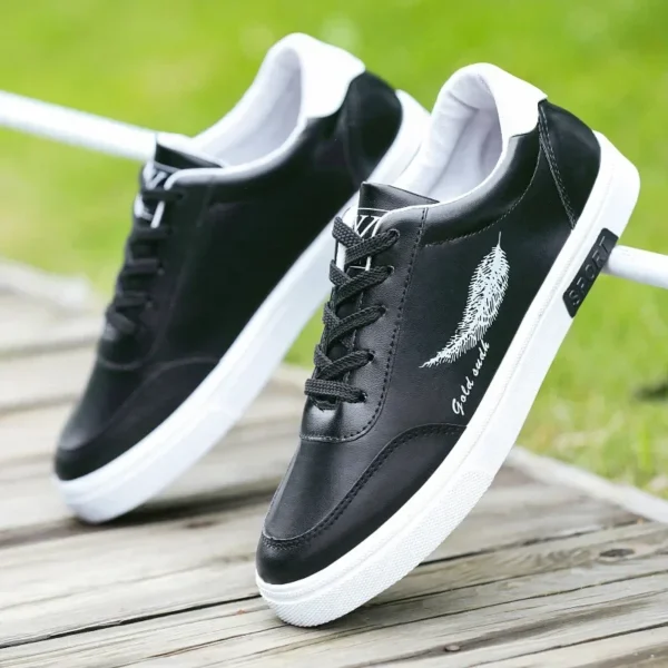 2024 Men's All-Match Trendy Sneakers – Comfortable Casual Sport Shoes for Spring | Stylish White Fashion Sneakers for Students & Everyday Wear - Image 5