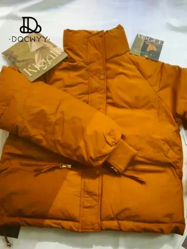 2025 Women's Winter Jacket – Korean Fashion Stand Collar Cotton-Padded Coat | Thickened & Stylish Short Bread Jacket for Cold Weather - Image 4