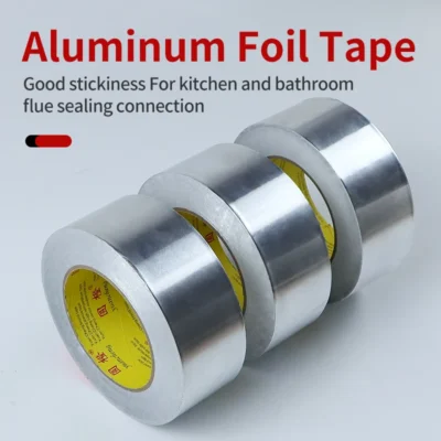 High-Temperature Aluminum Foil Tape | Heat-Resistant Adhesive Sealing Tape for Kitchen & Pipe Repairs | Leak-Proof Insulation
