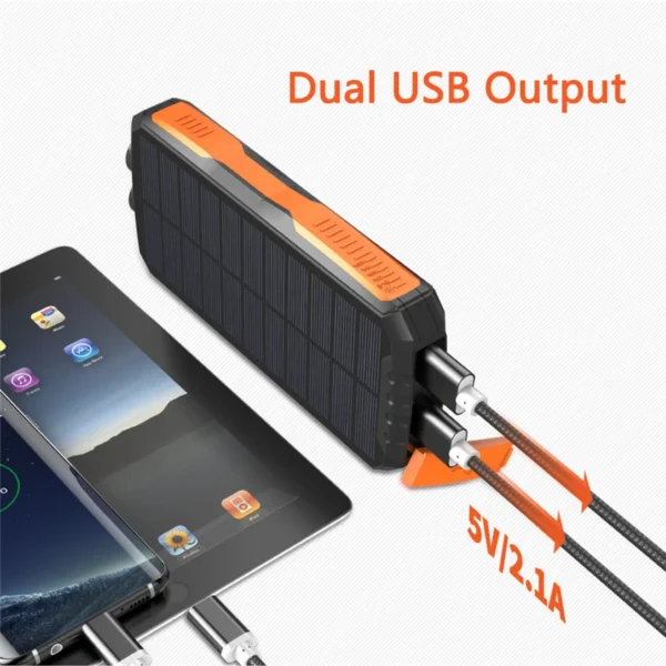 Top 10 100000mAh Solar Power Bank – Qi Wireless Charger for iPhone 12, Samsung S21, Xiaomi | Portable LED External Battery with Solar Charging - Image 5