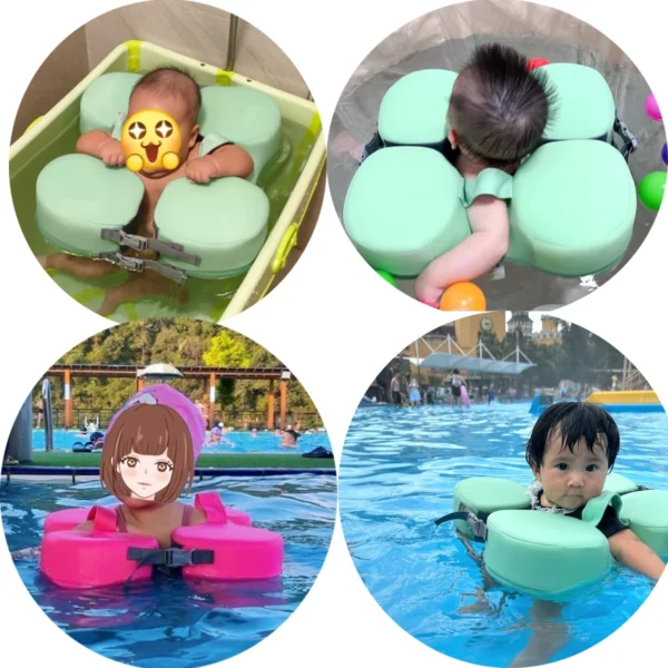 Non-Inflatable Baby Swim Trainer | Anti-Rollover Underarm Swimming Ring for Infants 3-36 Months | Safe & Durable Design - Image 2