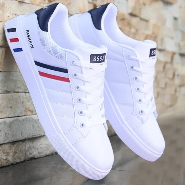 2024 Men's All-Match Trendy Sneakers – Comfortable Casual Sport Shoes for Spring | Stylish White Fashion Sneakers for Students & Everyday Wear