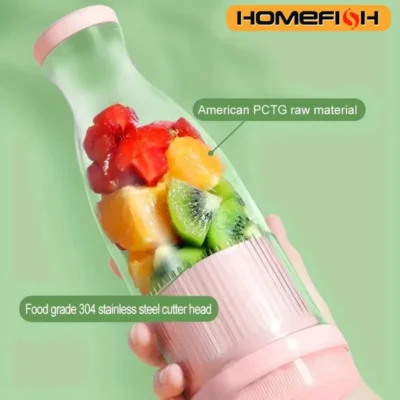 Electric Juicer Cup | 6-Blade USB Portable Blender | Mini Milkshake & Fruit Mixing Machine for Fresh Juice on the Go