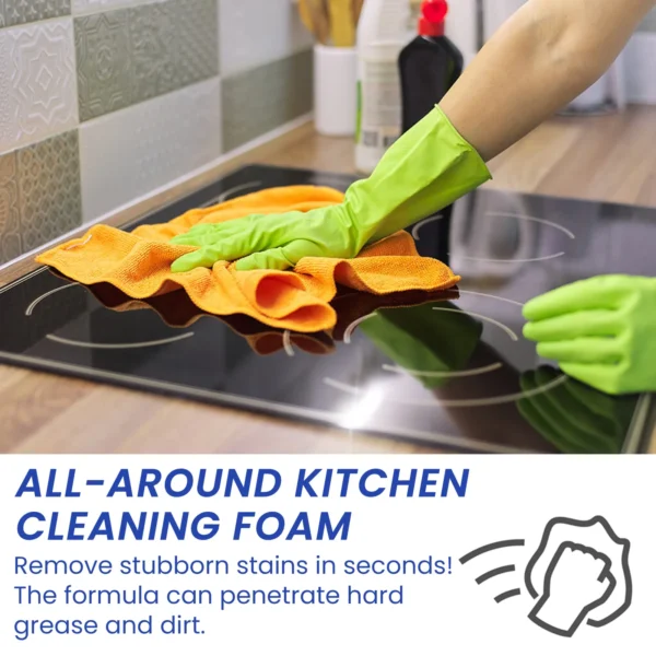 Kitchen Grease Foam Cleaner | Heavy-Duty Degreaser for Ovens, Grills & Stains | Household Cleaning Bubble Foam - Image 6