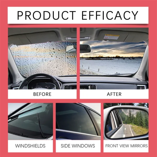 Car Glass Oil Film Remover | Hydrophobic Coating Cleaning Tool | Windshield & Window Detailing for Clear Auto Glass - Image 4