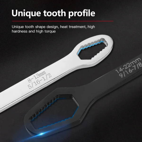 8-22mm Universal Torx Wrench | Self-Tightening Adjustable Glasses Wrench | Double-Head Spanner for Factory & Repair Use - Image 3