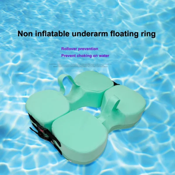 Non-Inflatable Baby Swim Trainer | Anti-Rollover Underarm Swimming Ring for Infants 3-36 Months | Safe & Durable Design - Image 3