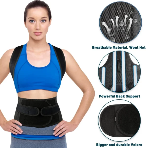 Back Brace Posture Corrector for Men & Women | Scoliosis & Hunchback Correction | Adjustable Back Straightener Trainer - Image 5