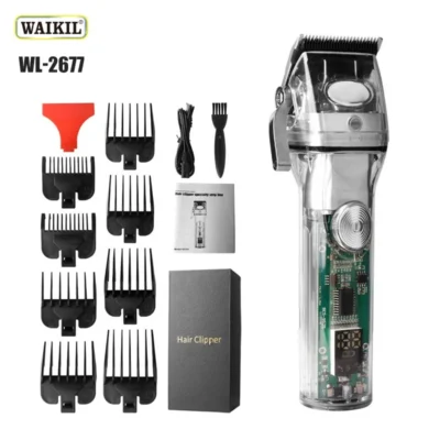 WAIKIL Men's Multi-Functional Electric Barber Trimmer | Intelligent Digital Display & USB Charging | Cordless Hair Styling Tool