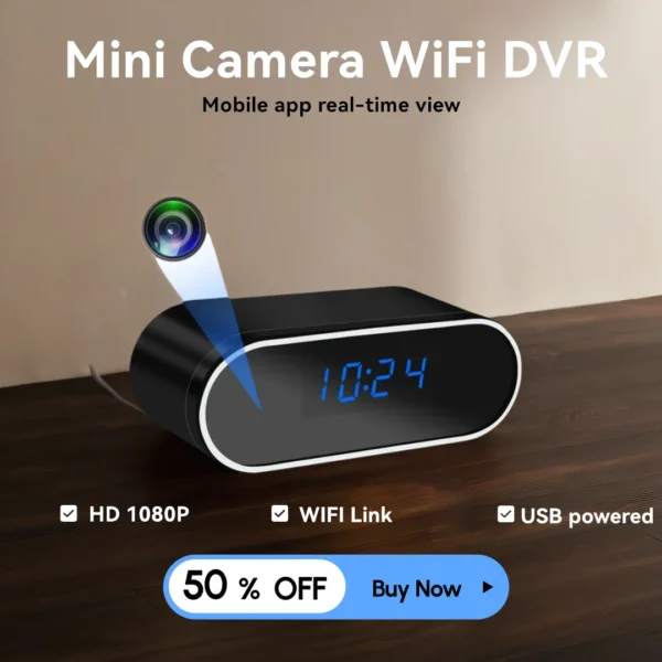HD 1080P WiFi Mini Camera | Real-Time Home Security Recorder with Motion Detection | Mobile App Control & Hidden TF Card Slot