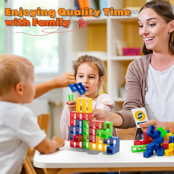 Tetra Tower Balance Stacking Game | Fun Building Blocks Puzzle for Kids & Adults | Perfect for Family Game Nights & Parties - Image 4