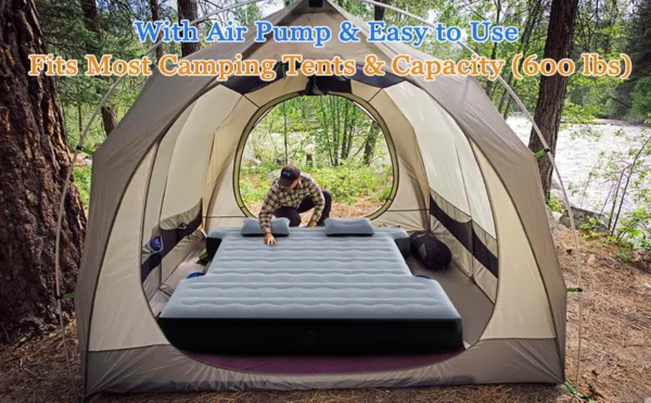 Camping Pickup Truck Bed Air Mattress | Thick Inflatable Air Bed with Pillow | Sleep Pad for Trucks 5.5-5.8 ft - Image 6