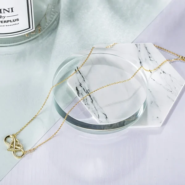 Elegant Infinity Heart Pendant Necklace – Luxurious Rose Gift Box Included | Perfect Christmas, Valentine’s Day & Anniversary Gift for Girlfriend or Wife - Image 2