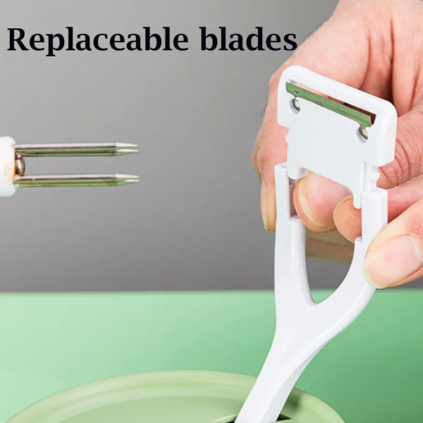 Hand-Cranked Manual Fruit Peeler | Multifunctional Apple & Pear Slicer with Divider & Spare Blades | Kitchen Tool - Image 3