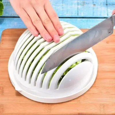 Vegetable Salad Chopper | Cutting Bowl for Slicing Fruits & Vegetables | Kitchen Tools & Gadgets for Quick Meal Prep