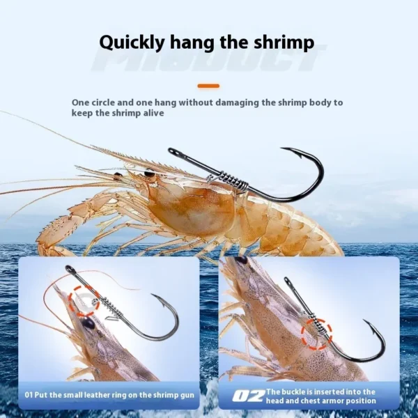 Live Fish Hook with Shrimp Back & Red Oil Fishing Float | 15pcs for Perch Fishing | Premium Quality Tackle - Image 5