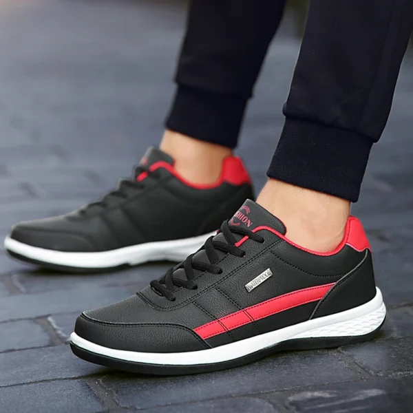 Men's Fashion Casual Shoes – Lightweight PU Leather Outdoor Lace-Up Sneakers | Comfortable & Trendy for Sports and Everyday Wear - Image 4
