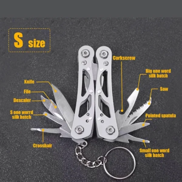 Multi-Tool Pocket Knife | Folding Pliers for Outdoor, Tactical & Survival Use | Portable Multipurpose Repair Tool - Image 3